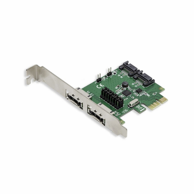 IO Crest 2-port SATA III PCIe 2.0 x2 Controller Card Green, SD-PEX40049