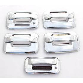 EZ MOTORING Chrome Door Handle & Tailgate Covers with keypad & w/o psg keyhole for 2004-2014 Ford F-150 F150 (4 Doors)