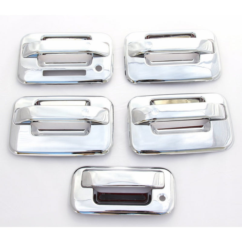 EZ MOTORING Chrome Door Handle & Tailgate Covers with keypad & w/o psg keyhole for 2004-2014 Ford F-150 F150 (4 Doors)