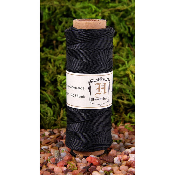 Hemp Cord Spool 10# 205 Feet/Pkg-Black