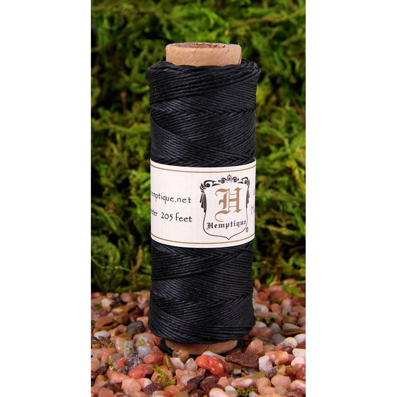 Hemp Cord Spool 10# 205 Feet/Pkg-Black