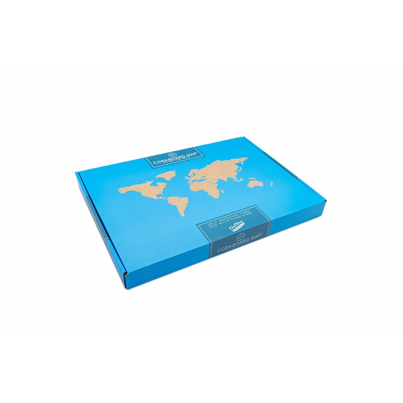 Luckies of London (USLUKCORK) Corkboard Map - Self Adhesive Map With Pins, Travel Gift