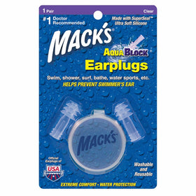 Macks Aquablock Clear Ear Plugs 1 Pr