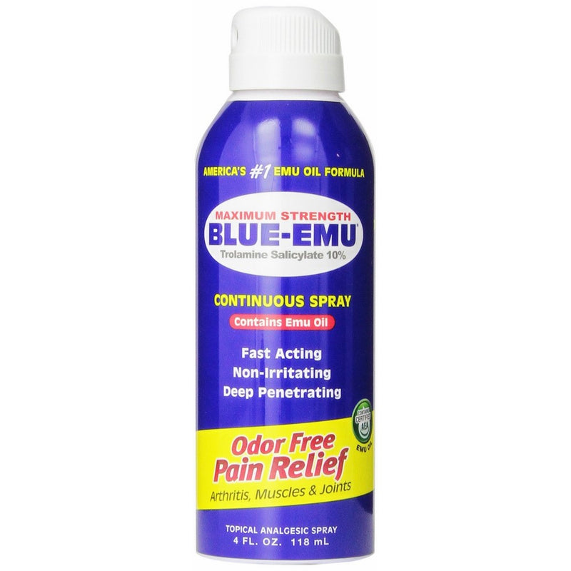 Blue Emu Continuous Pain Relief Spray, 4 Ounce