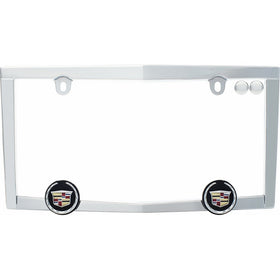 Cruiser Accessories 10330 Cadillac License Plate Frame, Chrome w/fastener caps