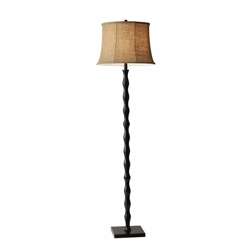 Adesso 1523-01 Stratton Floor Lamp – Lighting Fixture with Black Finish – Smart Outlet Compatible Floor Lamp. Home Improvement Accessories, 62"