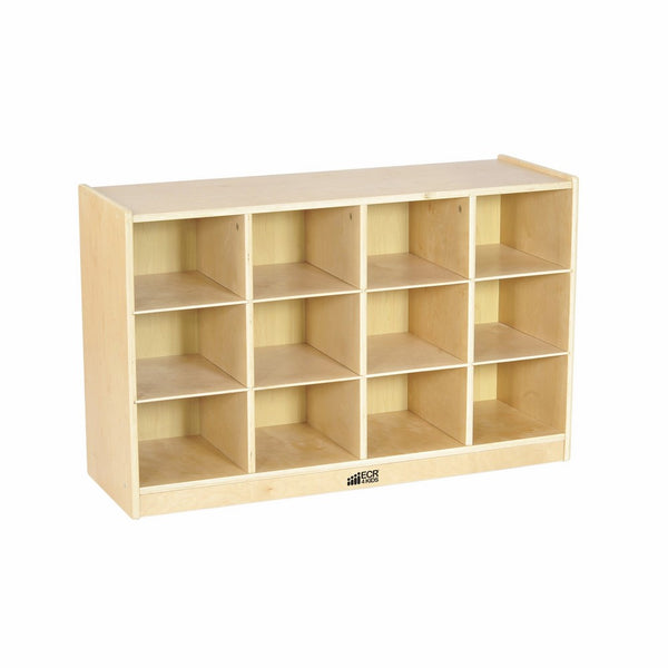 ECR4Kids Birch 12 Cubbie Tray Cabinet