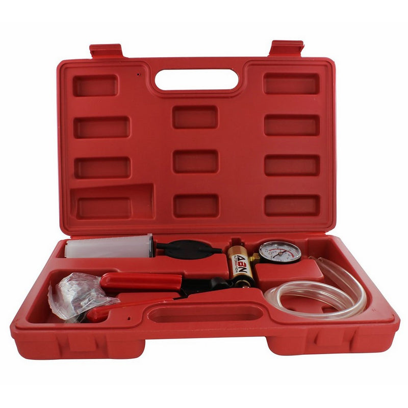ABN Hand Held Brake Bleeder 15pc Kit BMC Universal Vacuum Pump & Brake Bleeding Tester Set Auto Service & Food Canning