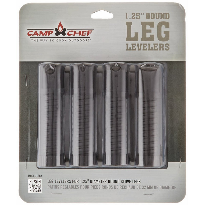 Camp Chef Leg Levelers Fits Most Stoves and Camp Tables, (4-Pack), Black
