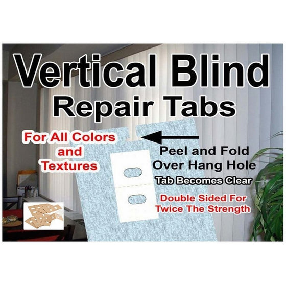 Vertical Blind Repair Tabs, 10 Tabs