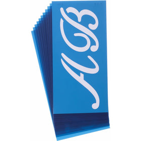 Westcott LetterCraft 3" Transparent Lettering Stencil, Signet Script, Clear