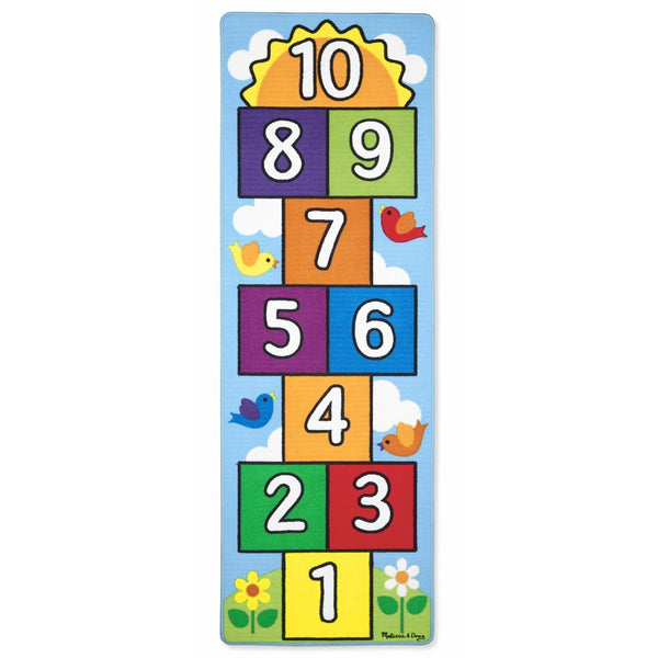 Melissa & Doug Hop and Count Hopscotch Game Rug (3 pcs, 78.5 x 26.5 inches)