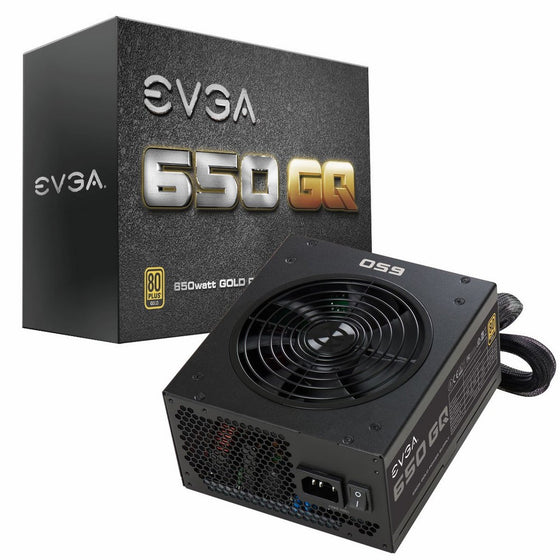 EVGA 650 GQ, 80 GOLD 650W, Semi Modular, ECO Mode, 5 Year Warranty, Power Supply 210-GQ-0650-V1