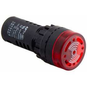 Uxcell a14030300ux0160 Panel Mount ACDC 110V Red LED Buzzer Alarm Signal Indicator Light 2Pcs