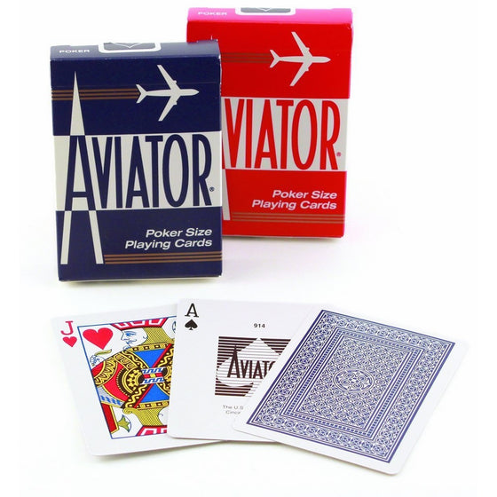 Aviator Poker Size Playing Cards, Colors May Vary