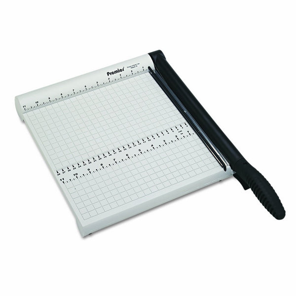 Martin Yale P212X Premier PolyBoard Paper Trimmer, Up To 10 Sheets of 20 Pound Bond Paper at Once, Permanent 1/2" Grid and Dual English and Metric Rulers