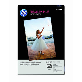 HP Premium Plus Photo Paper, High Gloss (100 Sheets, 4 x 6 Inches borderless)