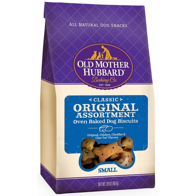 Old Mother Hubbard Classic Crunchy Natural Dog Treats, Original Assortment Small Biscuits, 20-Ounce Bag