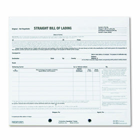 REDIFORM Bill of Lading, Snap-A-Way, Ruled, 3-Part, Carbonless, 8.5 x 7", 250 Individual Forms (44301)