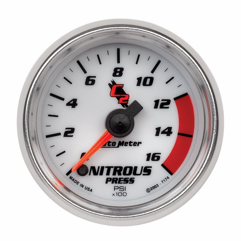 Auto Meter 7174 C2 Full Sweep Electric Nitrous Pressure Gauge