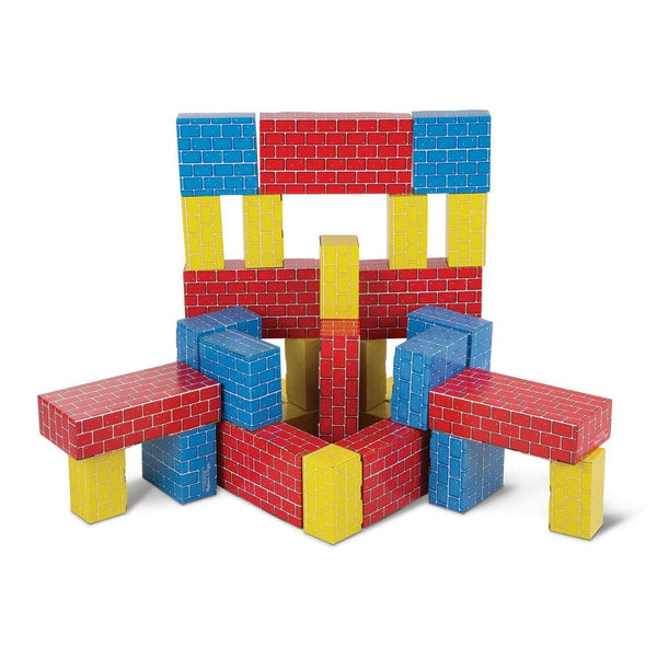 Melissa & Doug Jumbo Extra-Thick Cardboard Building Blocks - 40 Blocks in 3 Sizes