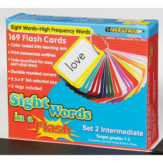 Sight Words in a Flash, Flash Cards, Intermediate (Set of 169)