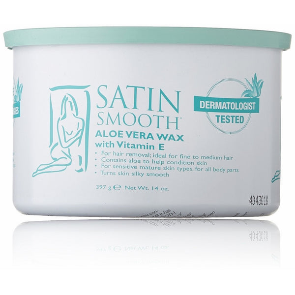 Satin Smooth Aloe Vera Pot Wax, 14 Ounce