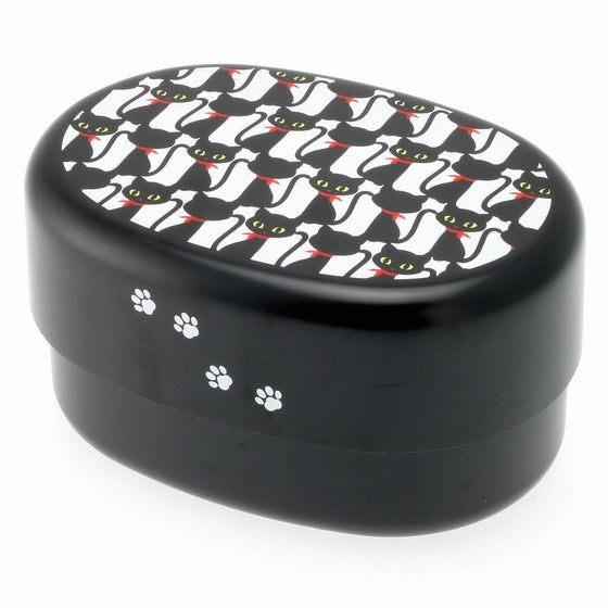 Kotobuki 2-Tiered Bento Box, Black/Red Ma Cherie Cat