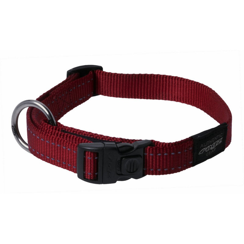 Reflective Dog Collar for Large Dogs, Adjustable from 13-22 inches, Red