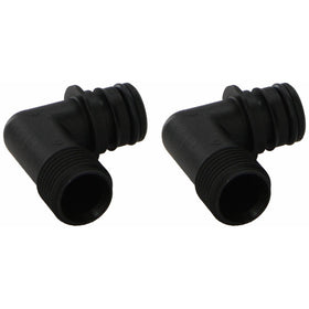 Flojet 20381-008 Electric Pump Fitting - Quad Port x 1/2"-14 Male, Elbow