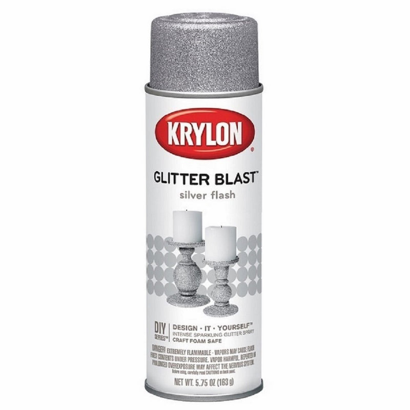 Krylon K03802A00 Glitter Blast, Silver Flash, 5.75 Ounce