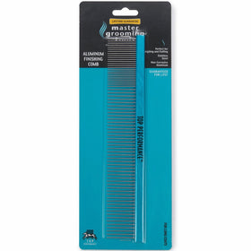 Master Grooming Tools Aluminum Finishing Comb — Versatile Combs for Grooming Dogs, 10"