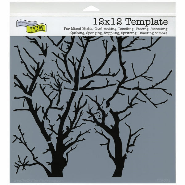 CRAFTERS WORKSHOP 499989 Template, 12 by 12-Inch, Branches Reversed