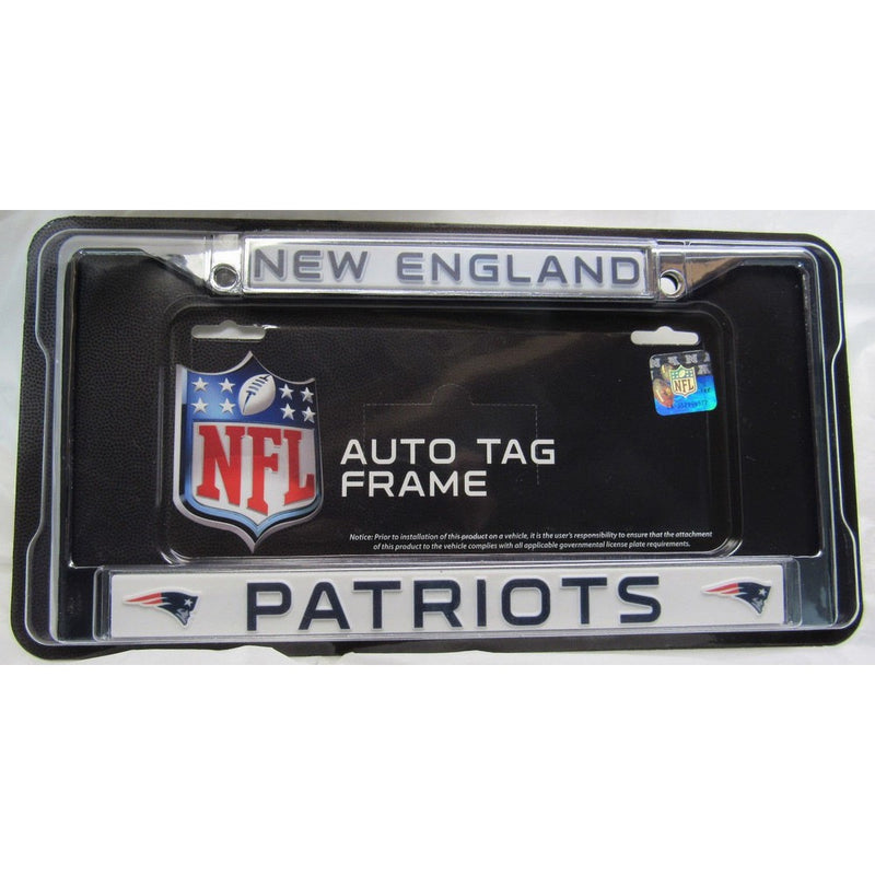 New England Patriots Chrome License Plate Frame