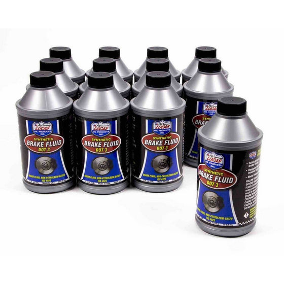 Lucas Oil 10825-12 DOT 3 Brake Fluid, 12 oz, Case of 12