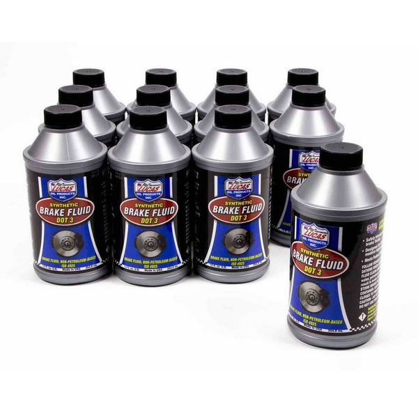 Lucas Oil 10825-12 DOT 3 Brake Fluid, 12 oz, Case of 12