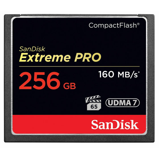 SanDisk Extreme PRO 256GB CompactFlash Memory Card UDMA 7 Speed Up To 160MB/s- SDCFXPS-256G-X46