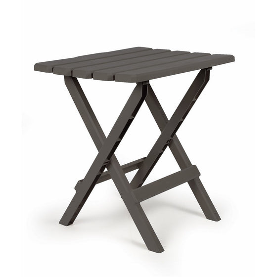 Camco 51885 Large Quick Folding Adirondack Side Table - Charcoal