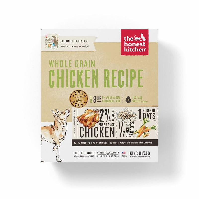 Honest Kitchen The Human Grade Dehydrated Organic Grain Chicken Dog Food, 2 lb - Revel