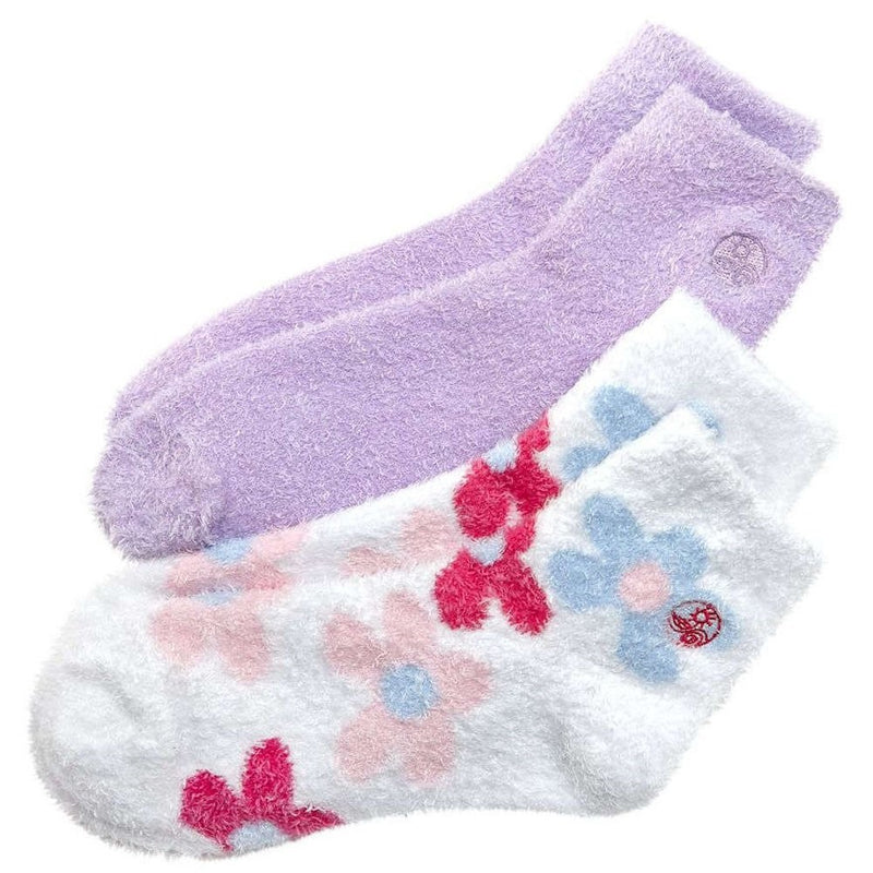 Earth Therapeutics Aloe Socks, 2 Pair Per Package ( Lavender and Flowers)