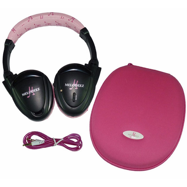 Wisconsin Auto Supply MDZHP-FF-P-(1) Pink Wireless Headphone (2 Channel Fold Flat DVD Player with Case and 3.5 mm Auxiliary Cord), 1 Pack