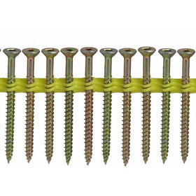 Quik Drive WSNTL134S Wood Screws 1 3/4-Inch Course Twin Threads, Yellow Zinc Coating