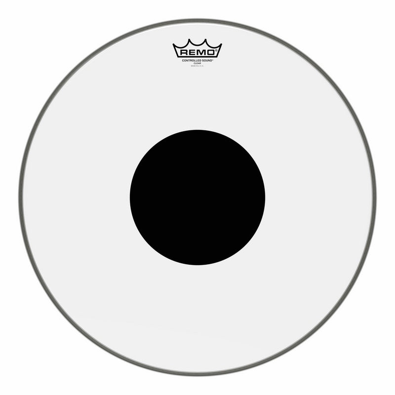 Remo Controlled Sound Clear Drum Head with Black Dot - 18 Inch