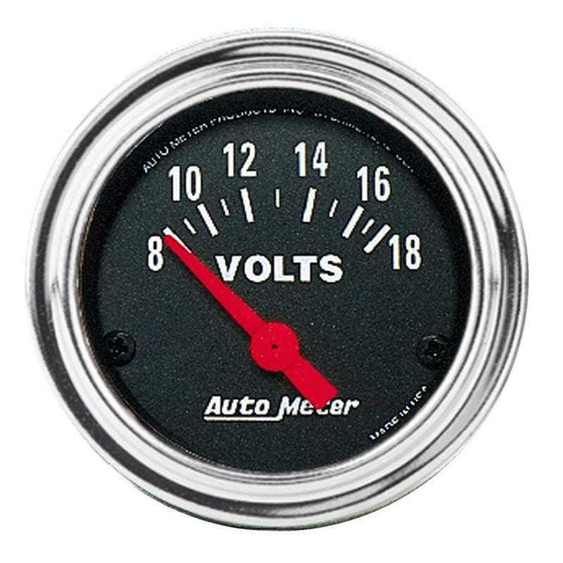 Auto Meter 2592 Traditional Chrome Electric Voltmeter Gauge