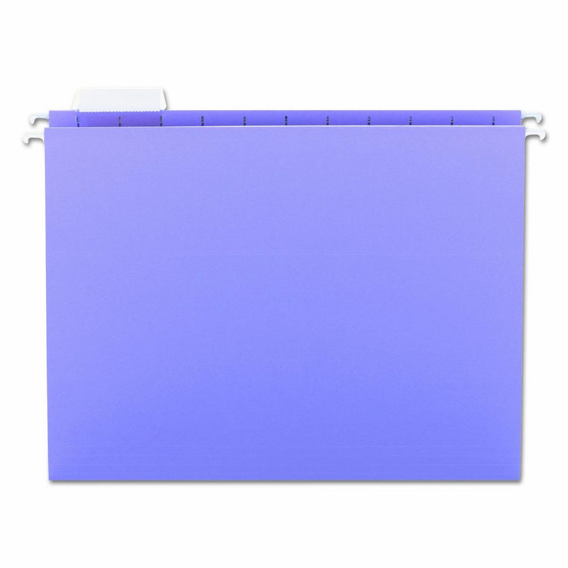 Smead Hanging File Folder, 1/5- Cut Adjustable Tab, Letter Size, Lavender, 25 per Box (64064)