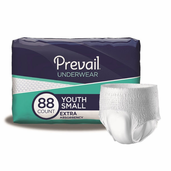 Prevail Extra Absorbency Incontinence Underwear, Youth/Small Adult, 22-Count (Pack of 4)