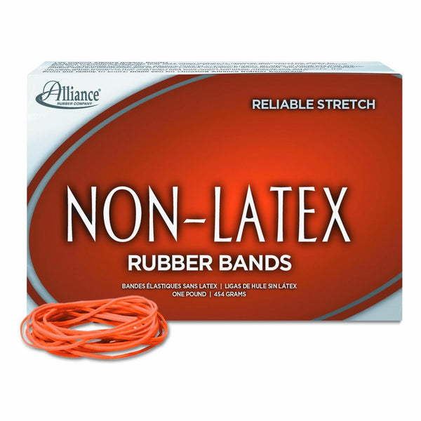 Alliance Latex-Free Orange Rubber Bands, Size 19 Inches, 0.16 x 3.5 Inches, 1750 per Box (37196)