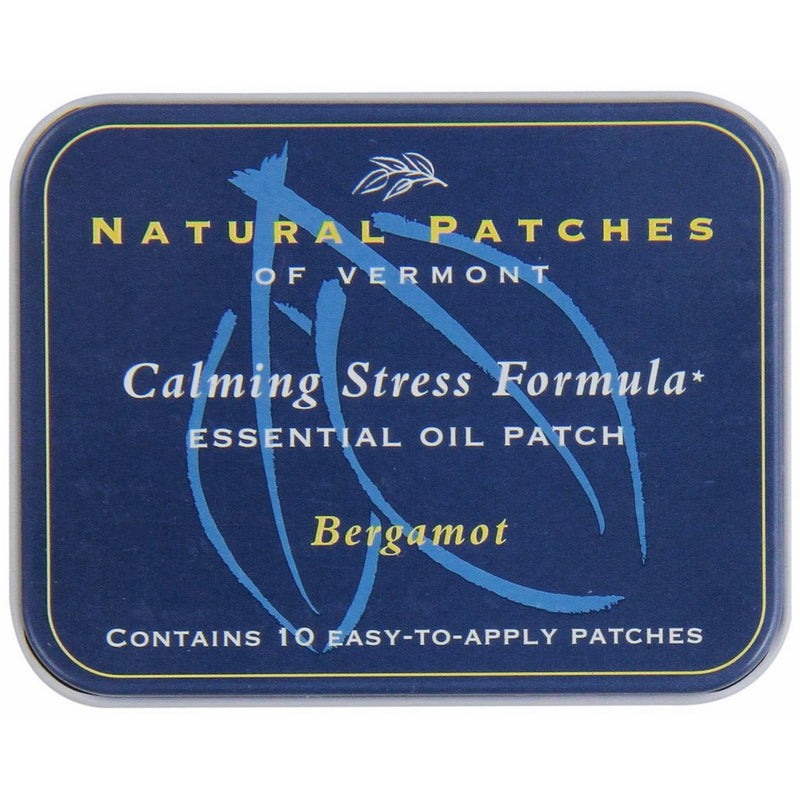 Natural Patches Of Vermont Bergamot Stress Comfort Essential Oil Body Patches, 10-Count Tin