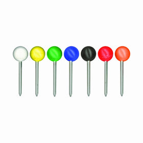 ADVANTUS Medium Head Map Tacks, 3/8-Inch Shank, 3/16-Inch Head, Box of 250, Assorted Colors (MTA250)