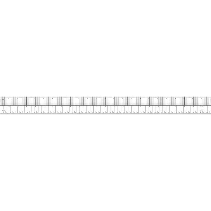 Westcott English/Metric Ruler, 24", Transparent (B-97)